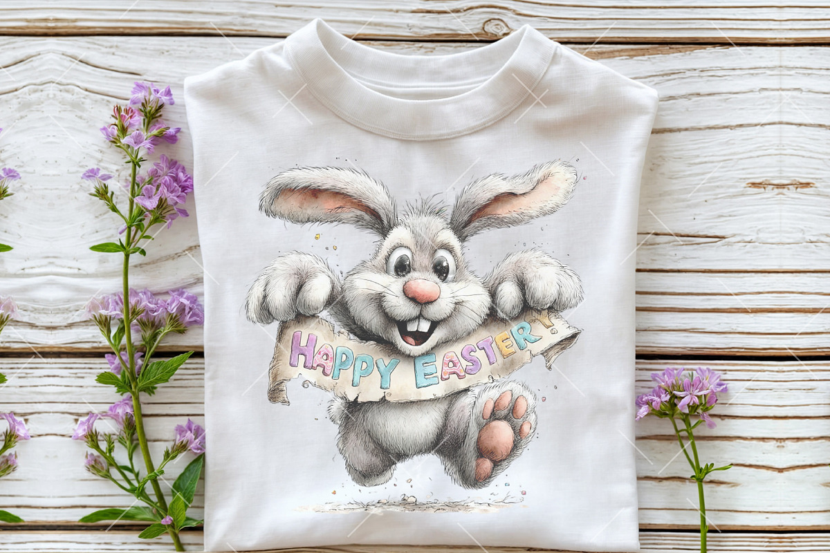 Whimsical Easter Rabbit Clipart, an Illustration by OK Design (Photo 5 of 6)