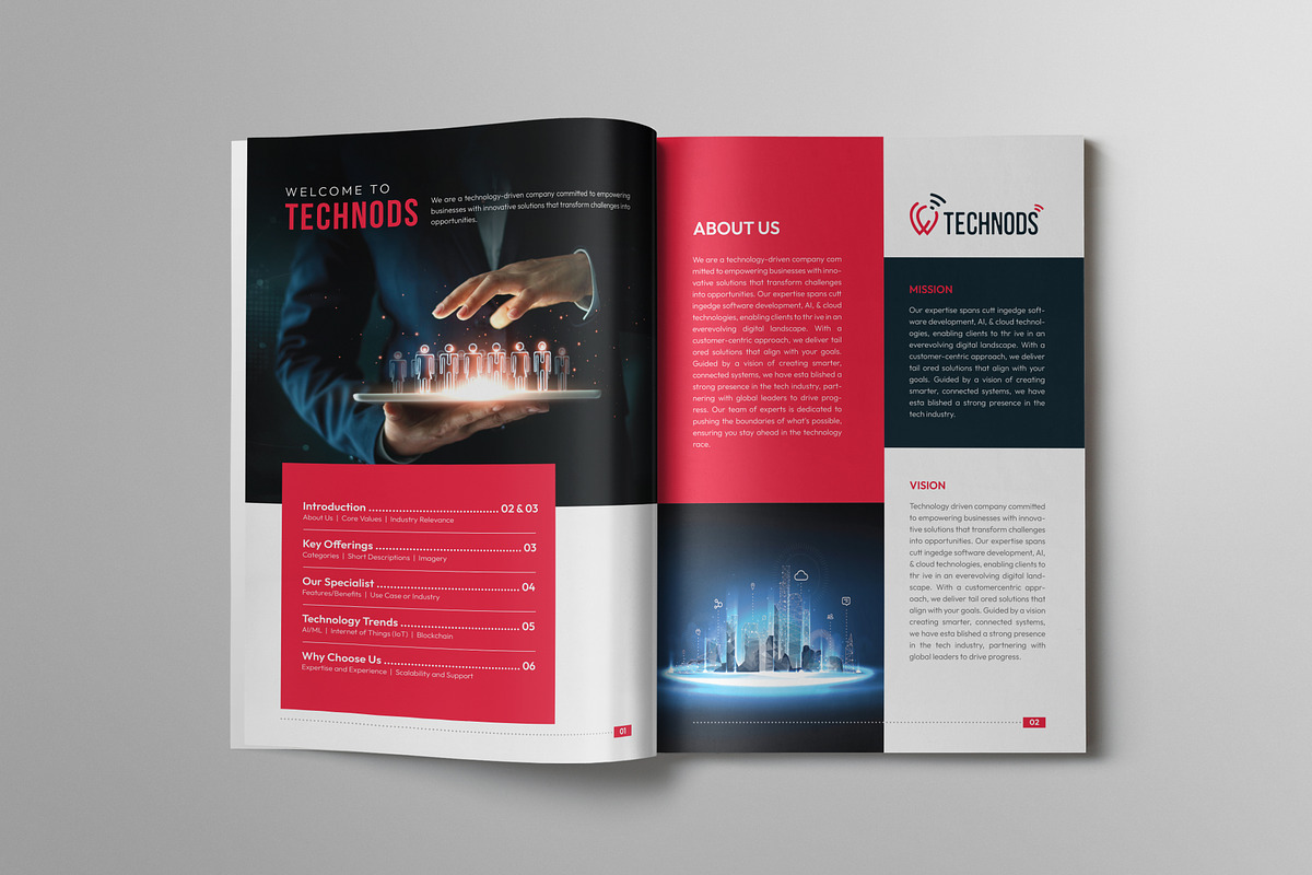 Technology Brochure Catalog Template, a Brochure Template by VectStock (Photo 2 of 7)