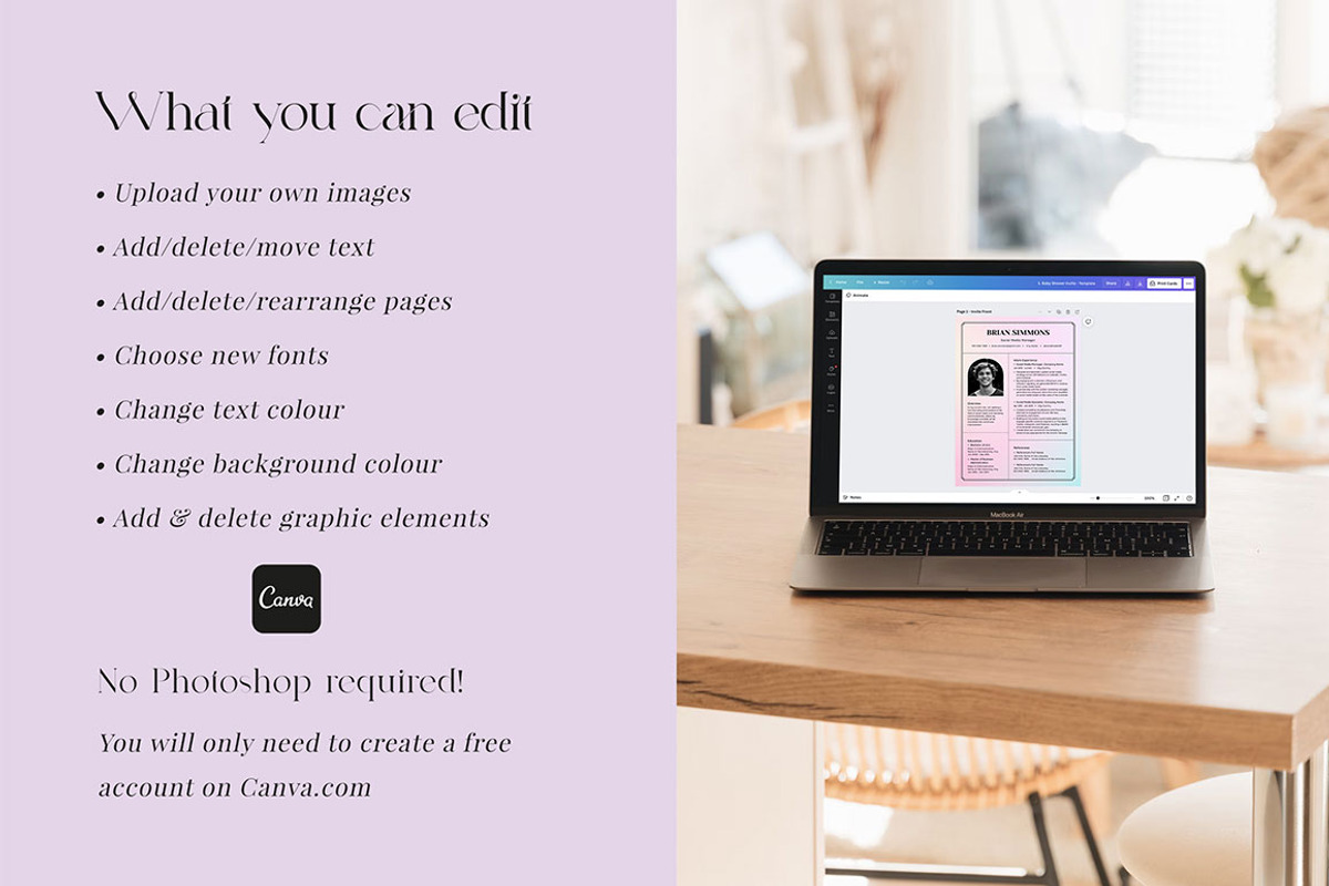 CANVA Resume Template / CV Set, a Resume Template by RWstudio (Photo 6 of 8)