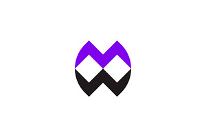 Monogram Letters M W Logo