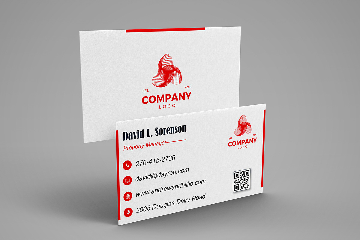 Clean Real Estate Business Card PSD preview 3
