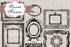 Ornate Frames Clipart & Brushes