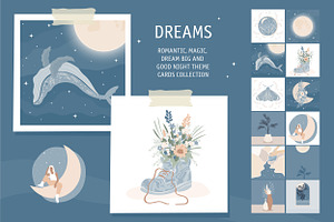 Romantic Card Template. Magic Dream.