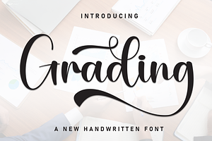 Grading Script Font