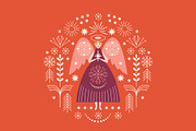 Christmas Angel, a Seasonal Illustration by lenlis (Thumbnail 12 of 12)