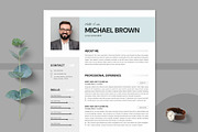 Modern Resume CV Template Letter, a Resume Template by PixelStudio (Thumbnail 3 of 7)