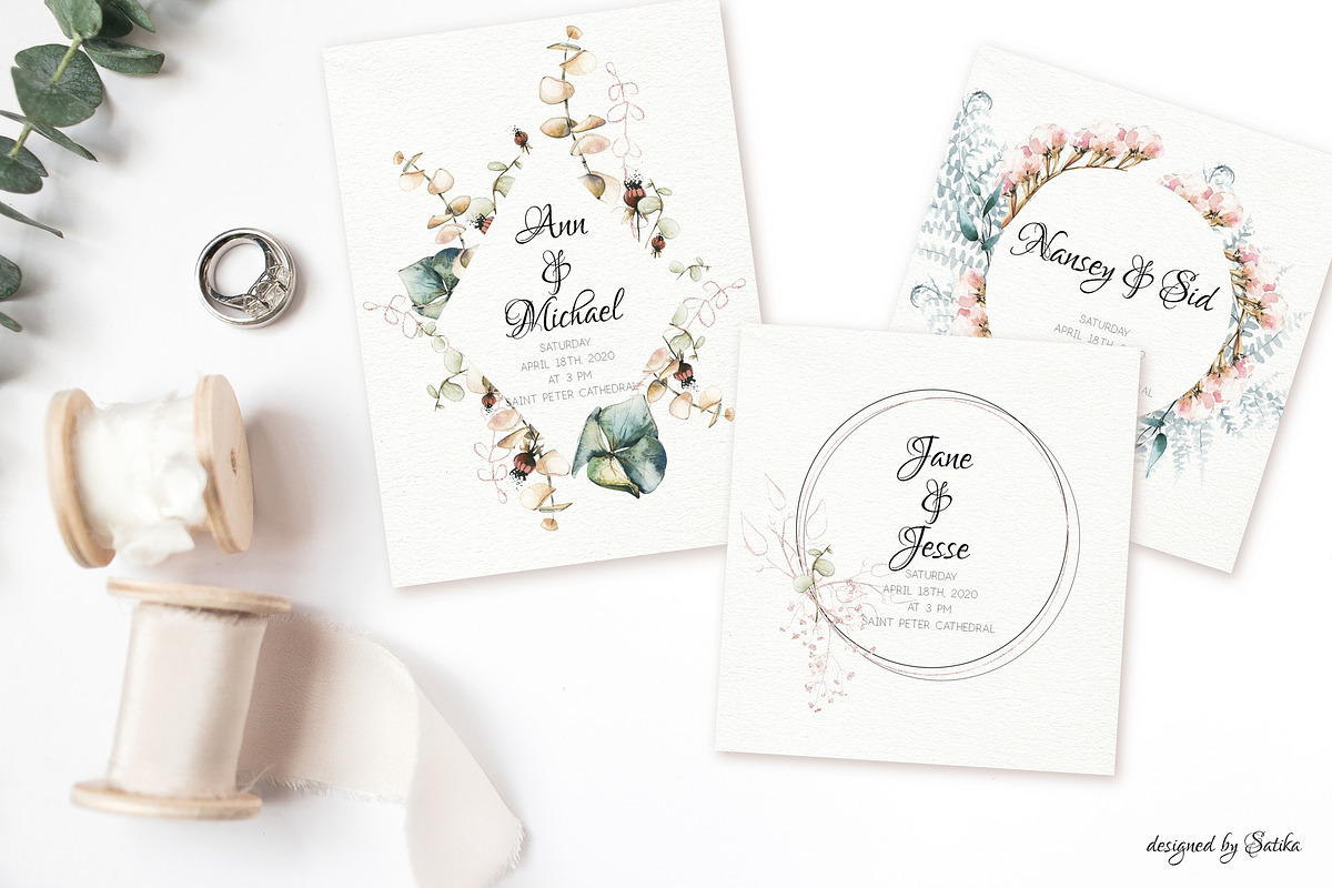 Dreamy Nature -watercolor collection, a Decorative Illustration by Khrys.art (Photo 7 of 16)