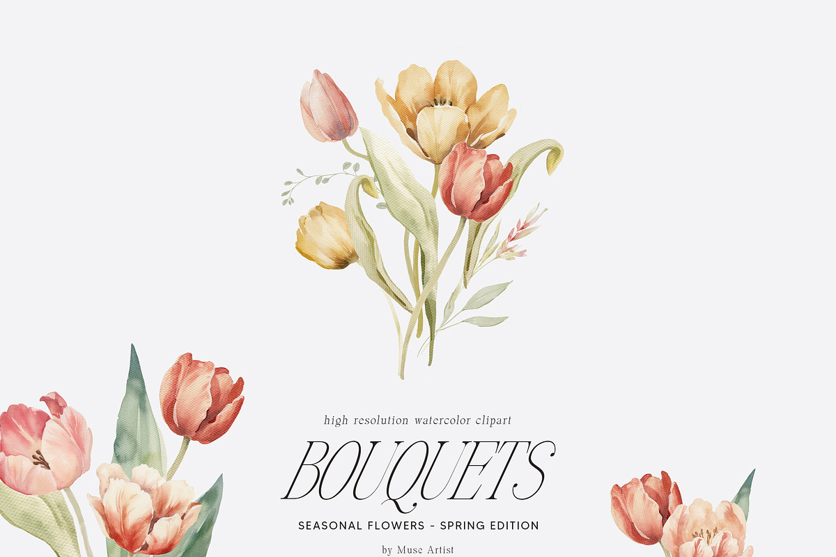 SPRING BOX Watercolor Bundle 400+, a Decorative Illustration by Muse Artist (Photo 4 of 99)