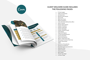 Teal Chic Client Welcome Guide Canva