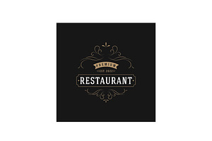 Luxury and vintage restaurant logo o, a Branding & Logo Template by LOGOCREATIVE