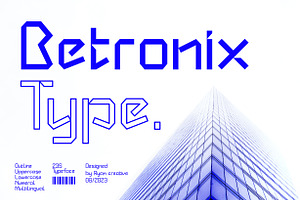 Betronix - Futuristic Font, a Symbol Font by NuType