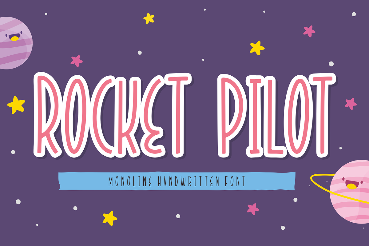 Rocket Pilot, a Handwritten Font by Forberas Club (Photo 1 of 7)