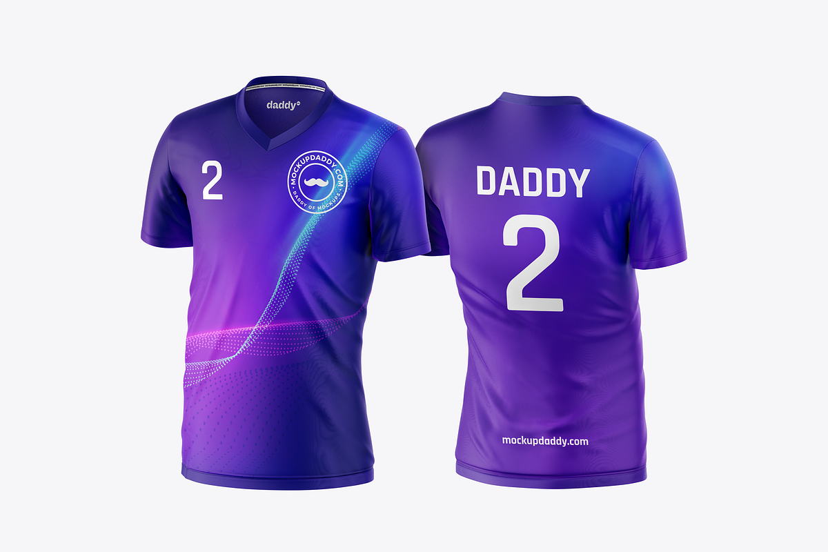 V Neck Men's Jersey Mockup, a Product Mockup by Mockupdaddy (Photo 8 of 9)