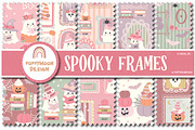 Spooky frames paper and clipart set, an Illustration by Poppymoondesign (Thumbnail 2 of 5)