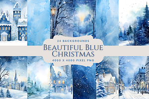 Beautiful Blue Christmas Backgrounds