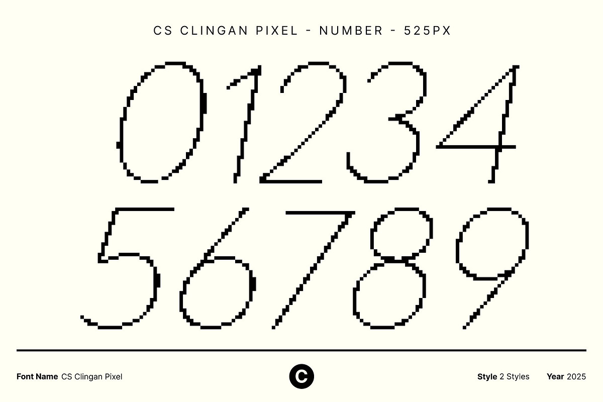 CS Clingan Pixel, a Sans Serif Font by Craft Supply Co. (Photo 4 of 8)