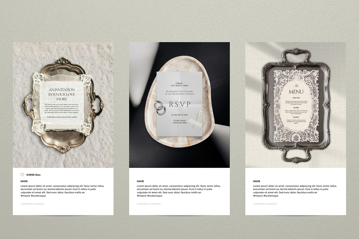 Modern Romance Social Media Pack, a Social Media Template by Pani Temp. (Photo 5 of 14)