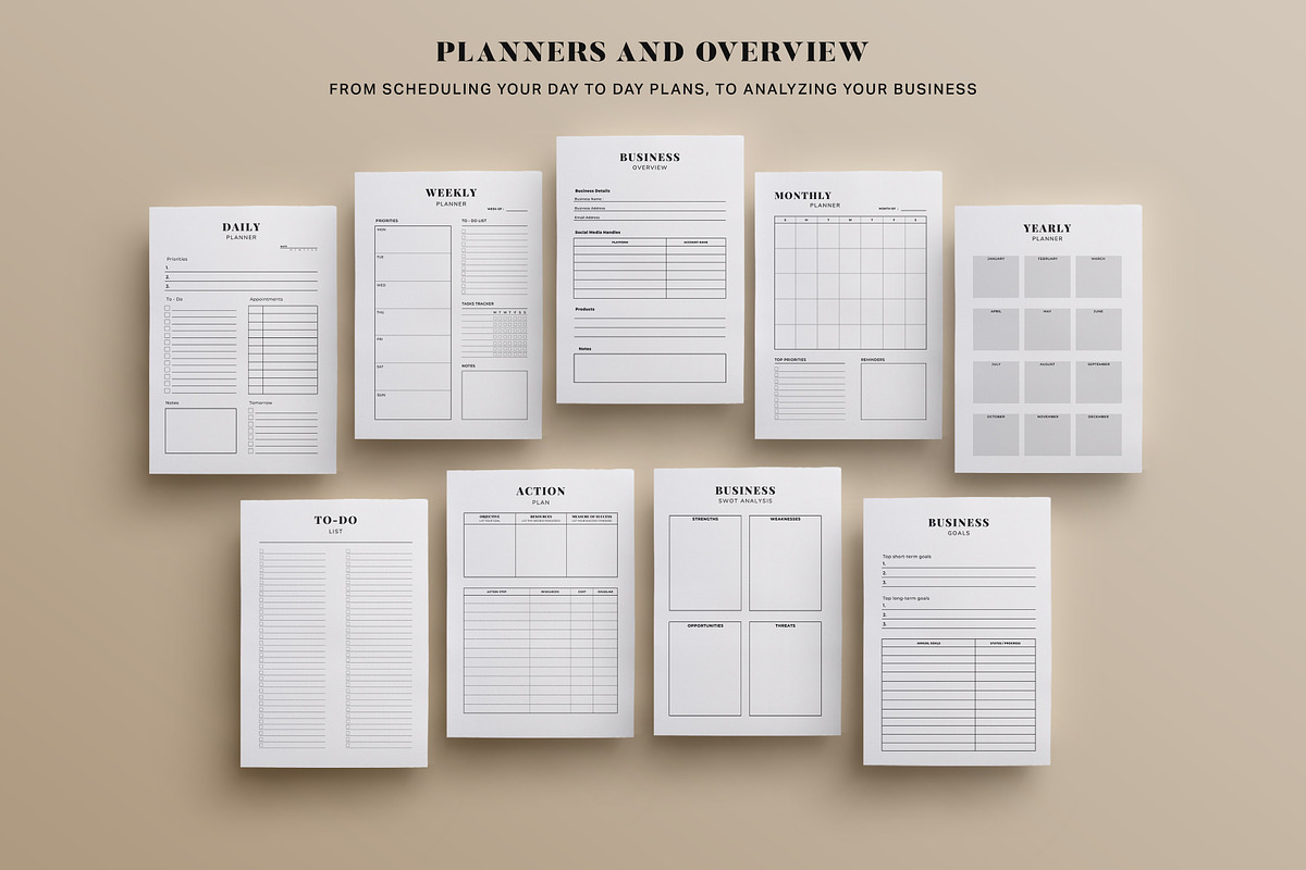 Complete Business Planner Bundle, a Print Template by CVR Presets (Photo 8 of 8)