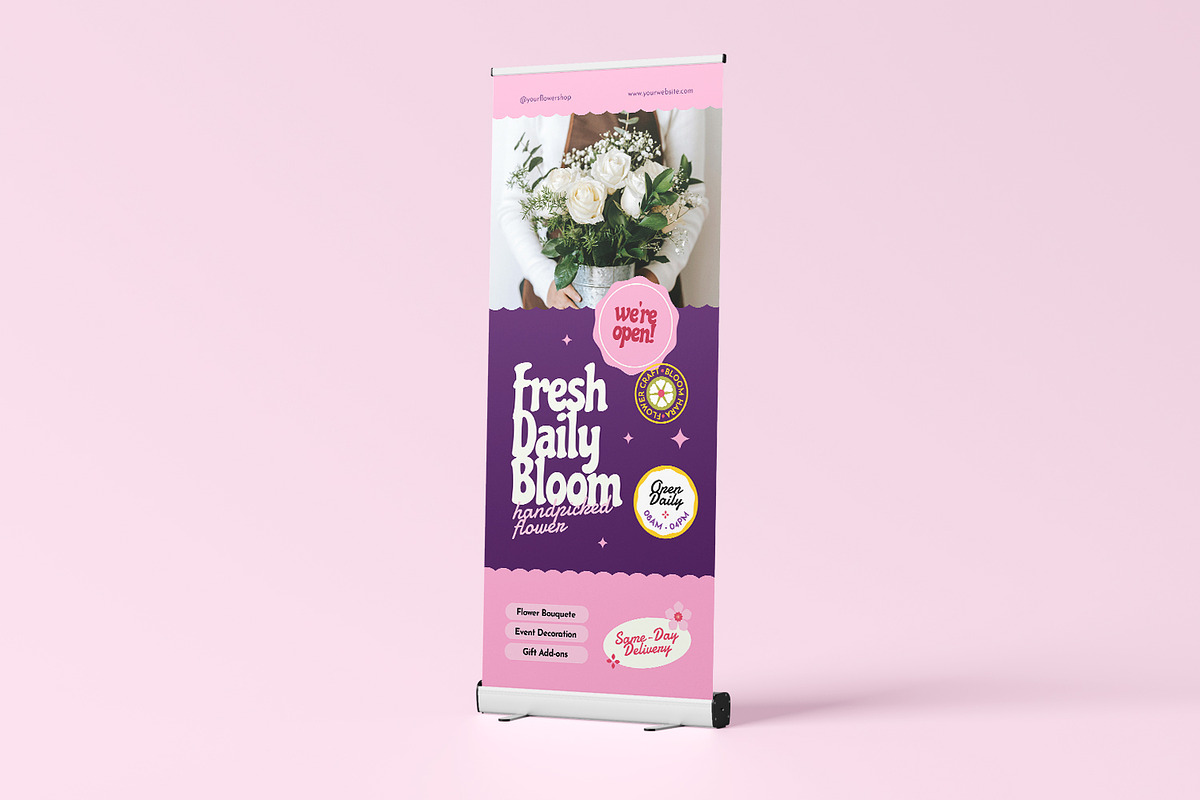 Bloomhara - Roll Up Banner, a Card Template by Fannan Studio (Photo 1 of 3)