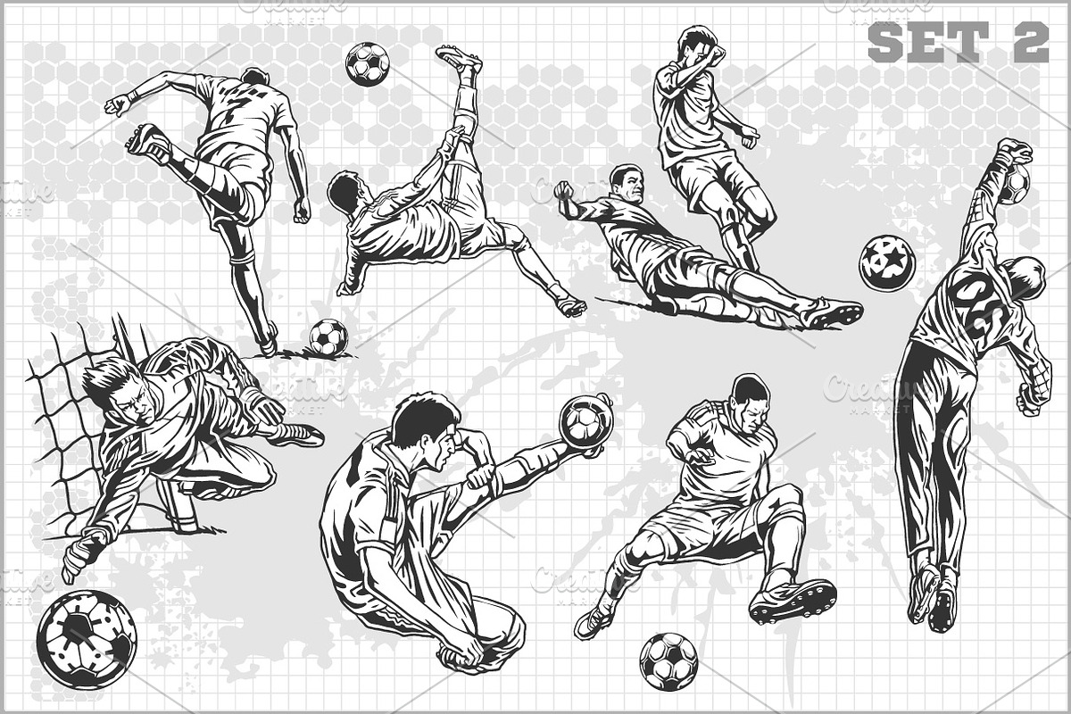 Soccer labels + 30 players, an Illustration by Digital-Clipart (Photo 3 of 5)
