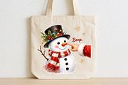 Boop Snowman Christmas PNG, a Seasonal Illustration by CraftArtStudio (Thumbnail 2 of 4)