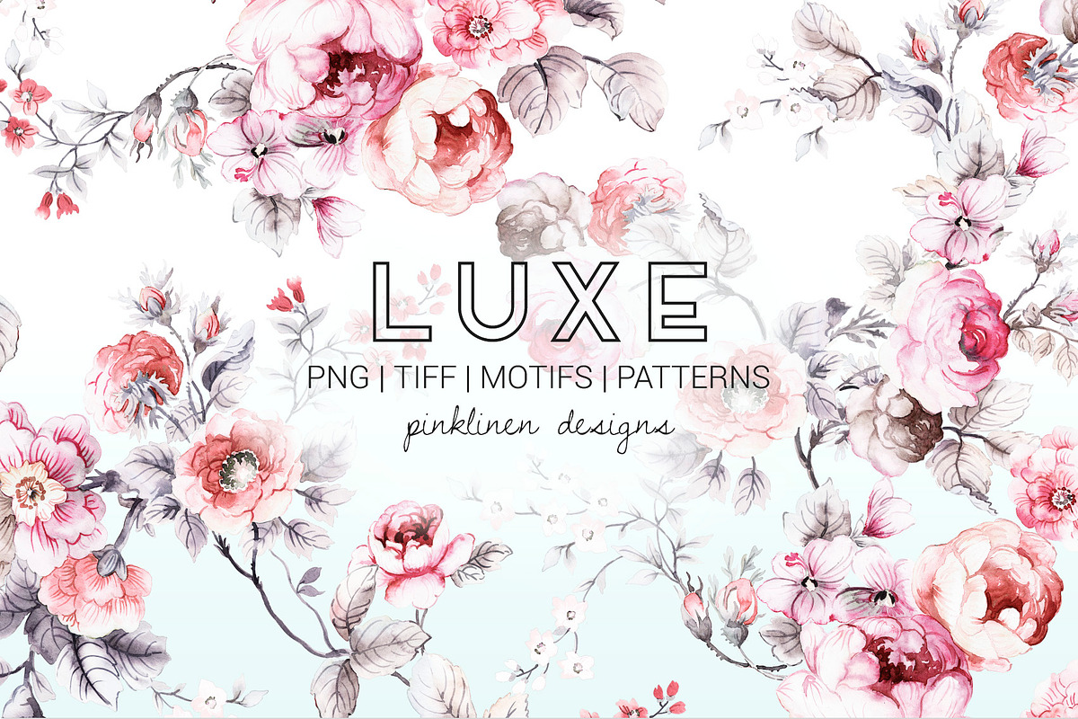 LUXE, Hand painted watercolors!, a Pattern Graphic by Pink Linen (Photo 1 of 10)