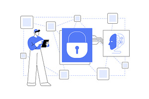 Blockchain for Decentralized Cloud, a Technology Illustration by Visual Generation