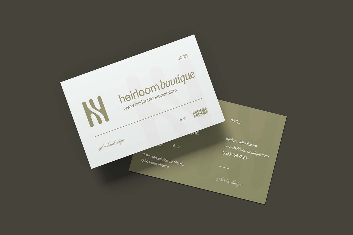 Heirloom Fashion Store Business Card, a Business Card Template by VUNIRA (Photo 2 of 3)