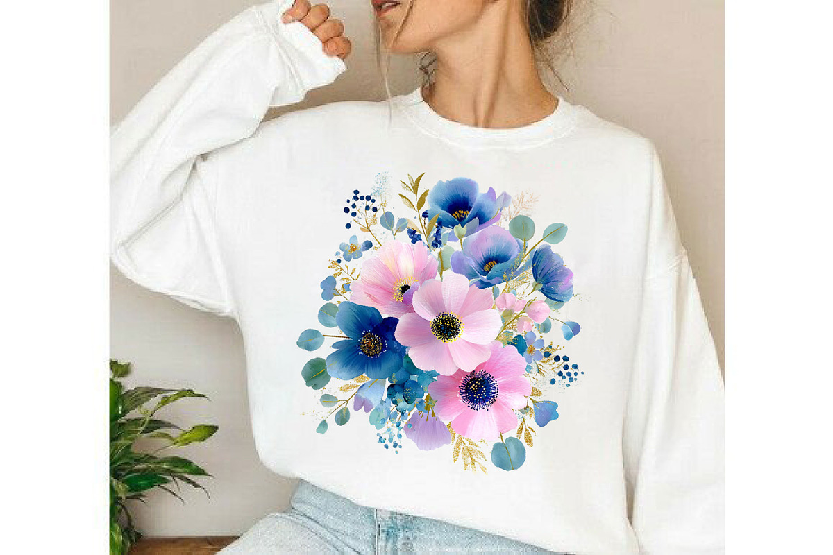 Pastel floral clipart set, an Object Illustration by DreamCafeArt (Photo 5 of 6)