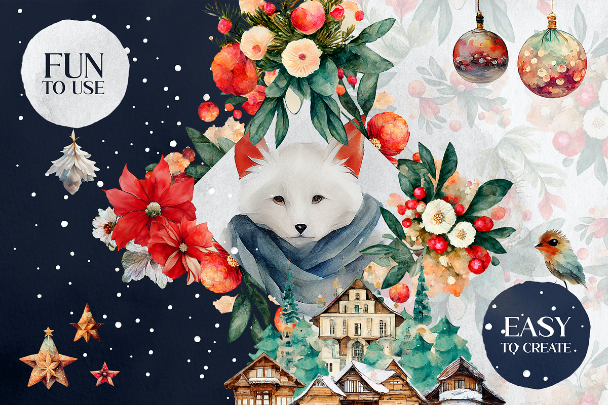 Christmas Winter Wonderland, an Animal Illustration by Graphicdome (Photo 3 of 21)