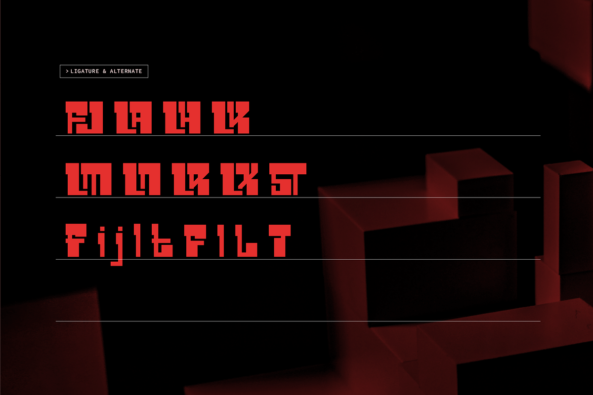 Zero Bots | Techno Retro Display, a Font by gracetype_studio (Photo 11 of 12)