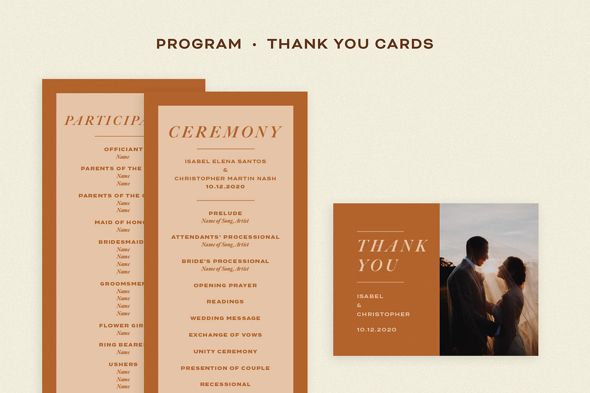 Modern Spice Wedding Suite, an Invitation Template by Templates by Maggie (Photo 5 of 5)