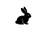 Cute Rabbit Silhouette Vector Bundle, an Illustration by yasushie (Thumbnail 44 of 51)