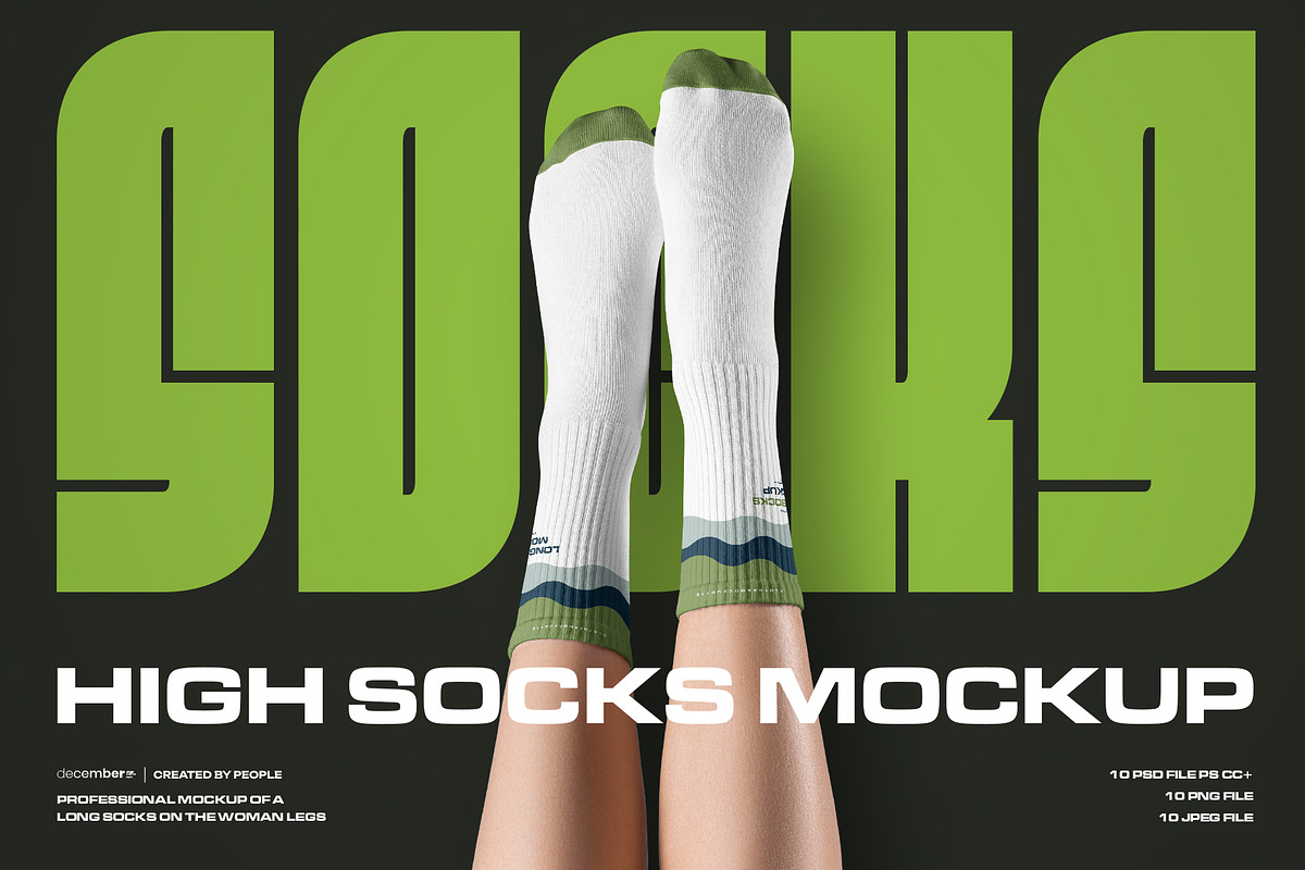 10 Mockups High Socks, a Bottom Mockup by Grow Design Craft Studio (Photo 1 of 7)