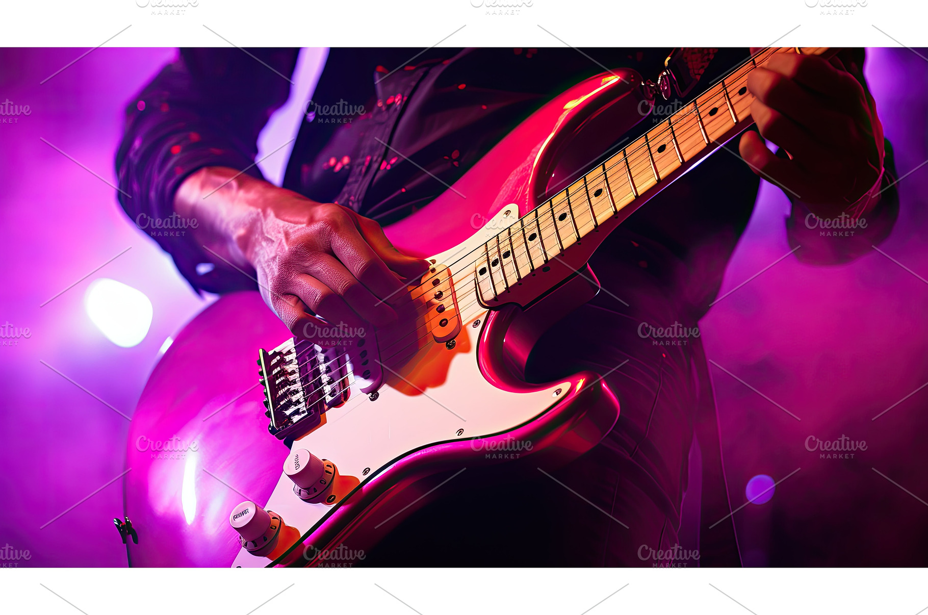 hands pink guitar ai generated, a Background Photo by pikepicture