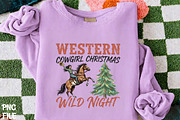 Western Cowgirl Christmas Horse PNG, a Seasonal Illustration by CrexoraLab (Thumbnail 1 of 4)