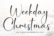 Weekday Christmas | Script Font, a Handwritten Font by Scratchones (Thumbnail 1 of 8)