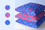 Blue vector seamless patterns, a Pattern Graphic by LartGraphics (Thumbnail 5 of 6)