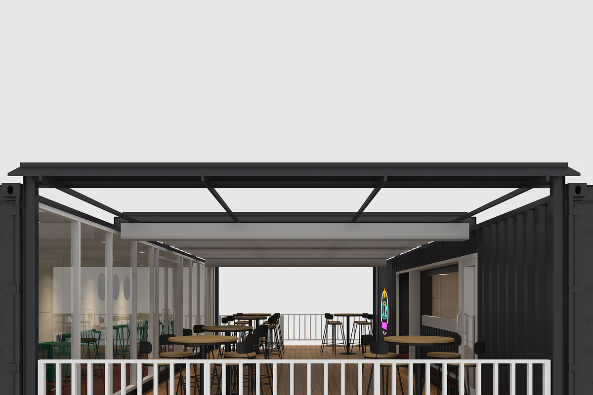 3D Model Container Cafe 13, an Architecture 3D Model by SR 3D Visual (Photo 15 of 20)