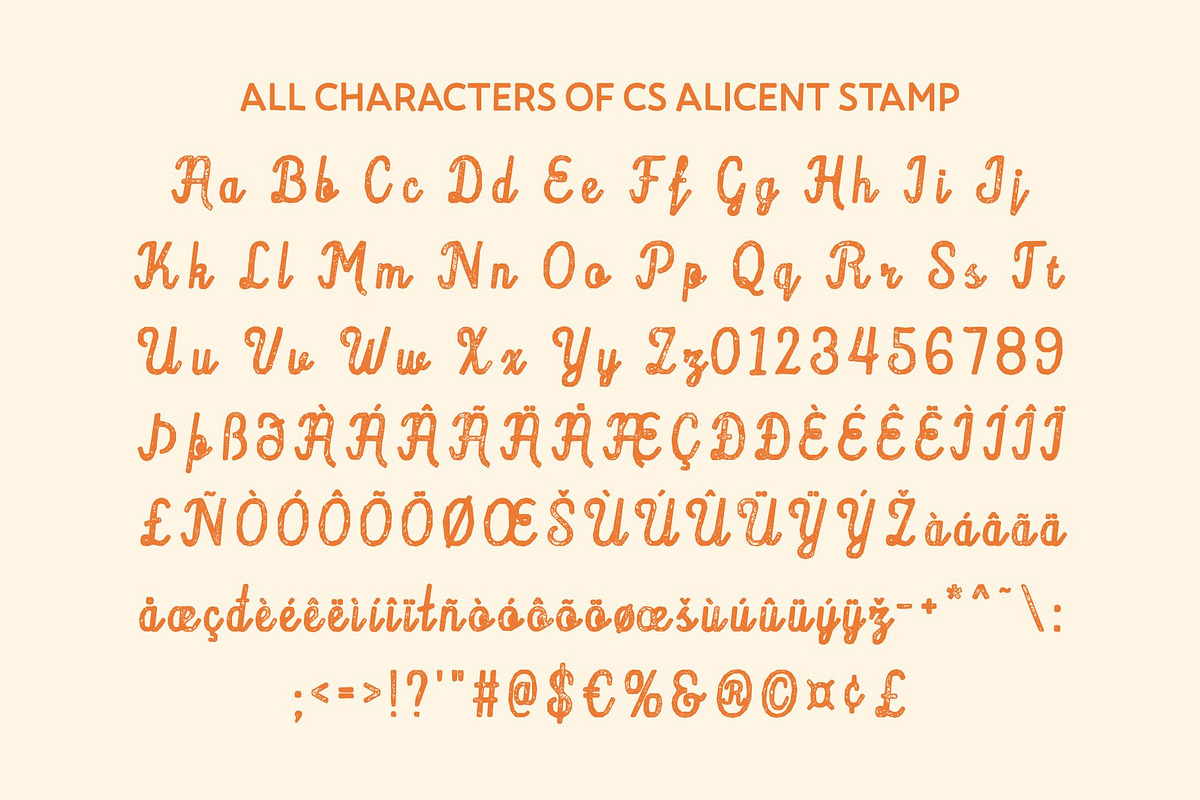 CS Alicent Stamp, a Script Font by Craft Supply Co. (Photo 8 of 8)