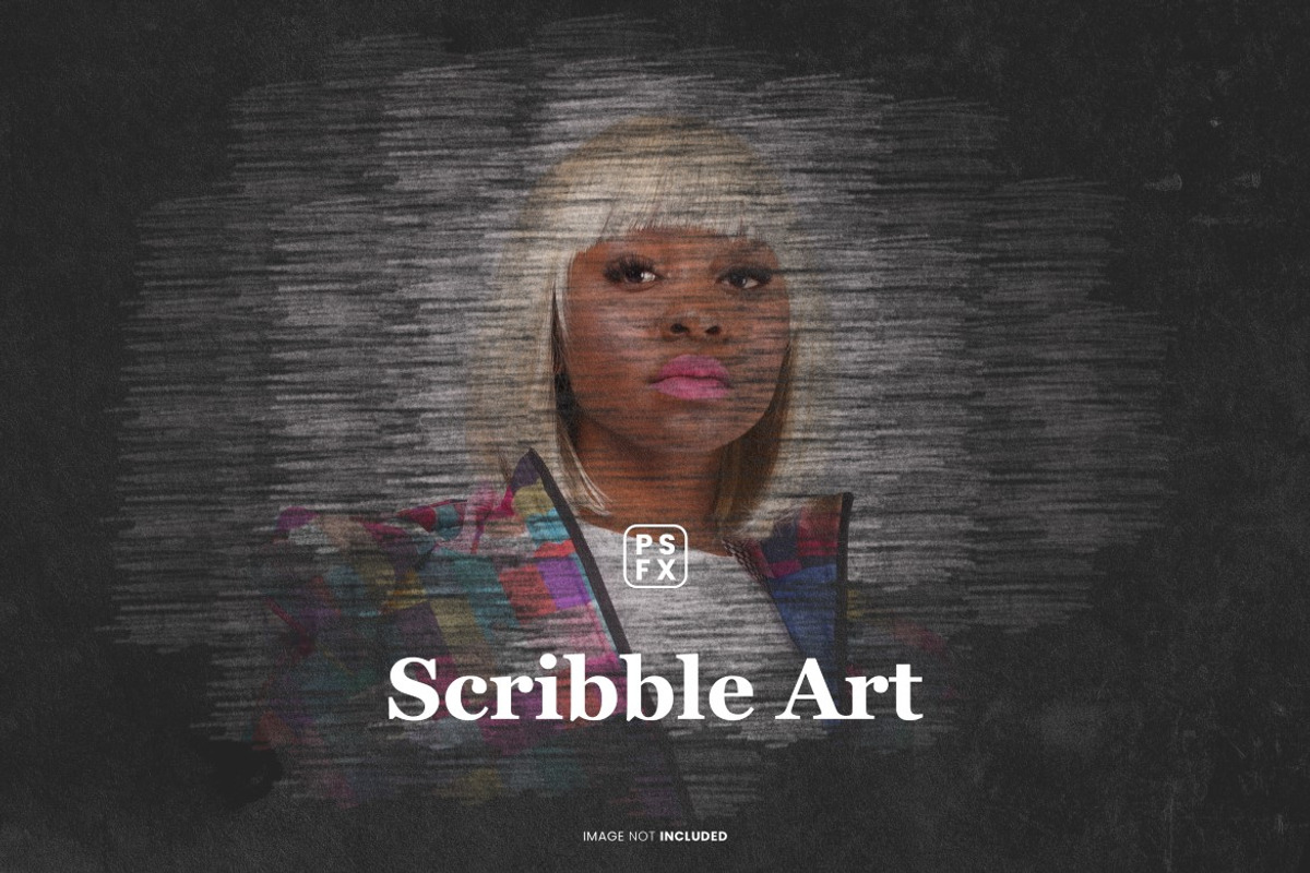 Scribble Art Photo Effect, a Layer Style Add-On by WudelMbois Studio (Photo 1 of 3)