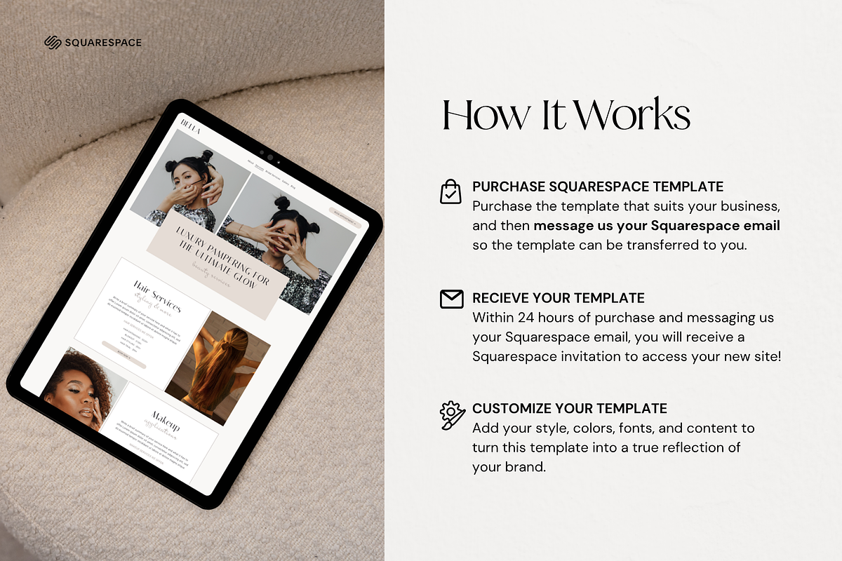 Squarespace Salon Website Template, a Squarespace Template by Breah Designs (Photo 7 of 10)