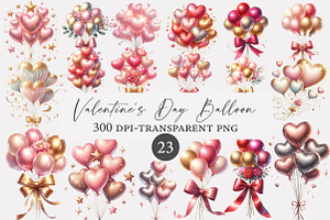 Valentine's Day Balloon Bouquets, an Illustration by Designworld