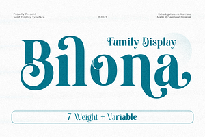 Bilona, a Serif Font by saemoon creative