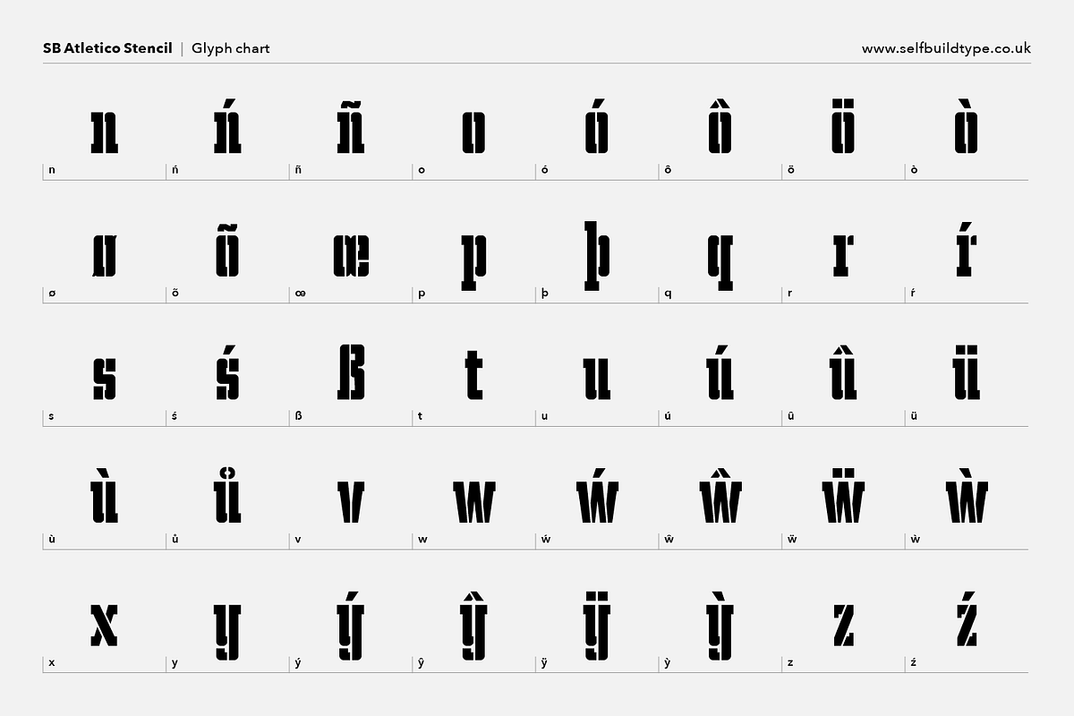 Atletico - Stencil font, a Slab Serif Font by SelfBuild Type (Photo 9 of 11)