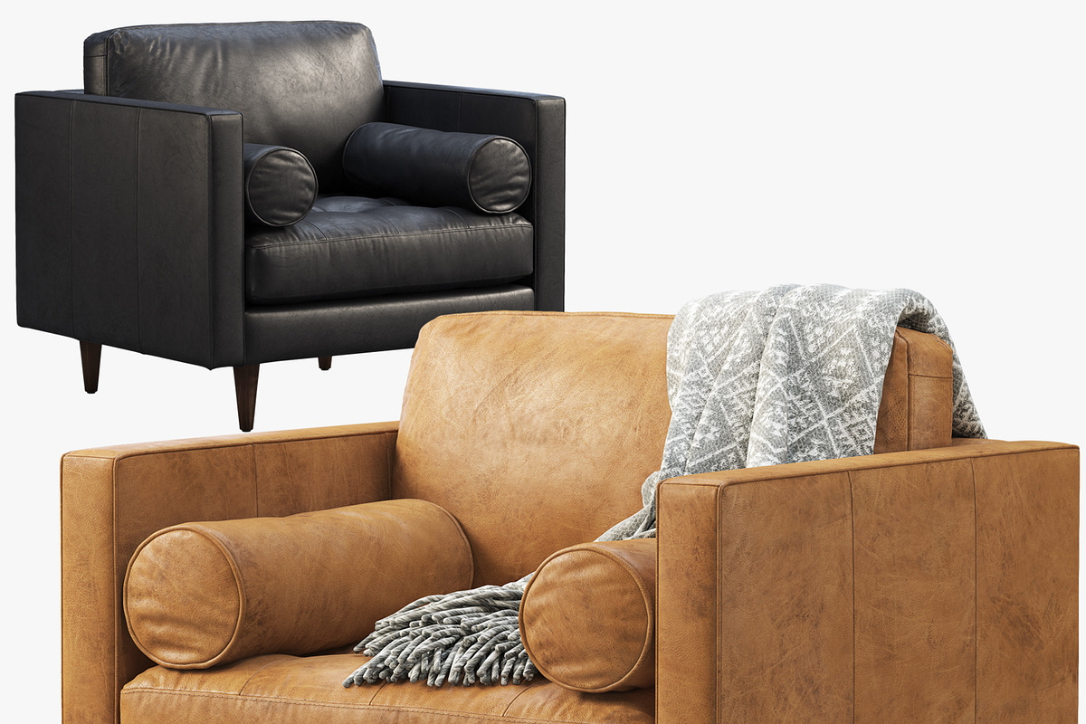 Briar Leather Chair brown and black, a Furniture 3D Model by 3dmitruk (Photo 1 of 24)