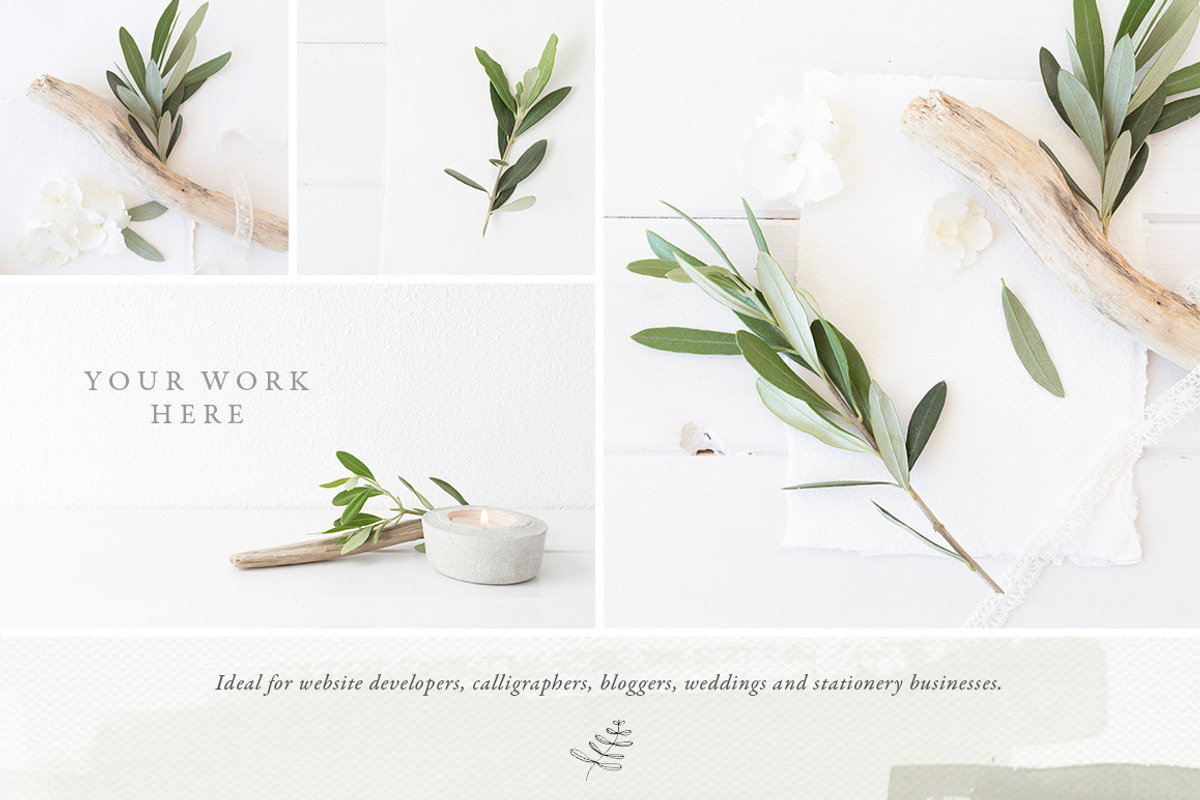 The Olive & White Mockup Bundle, a Print Template by White Hart Co. (Photo 4 of 5)