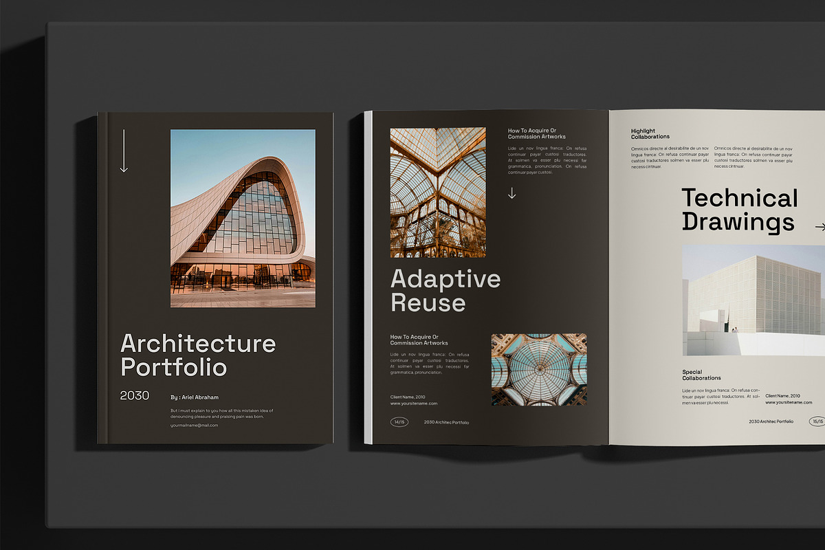 Brown Minimal Architecture Portfolio, a Brochure Template by Neermana (Photo 2 of 11)