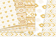 Ivory & Gold Boho Seamless Patterns, a Pattern Graphic by Avenie Digital (Thumbnail 3 of 4)