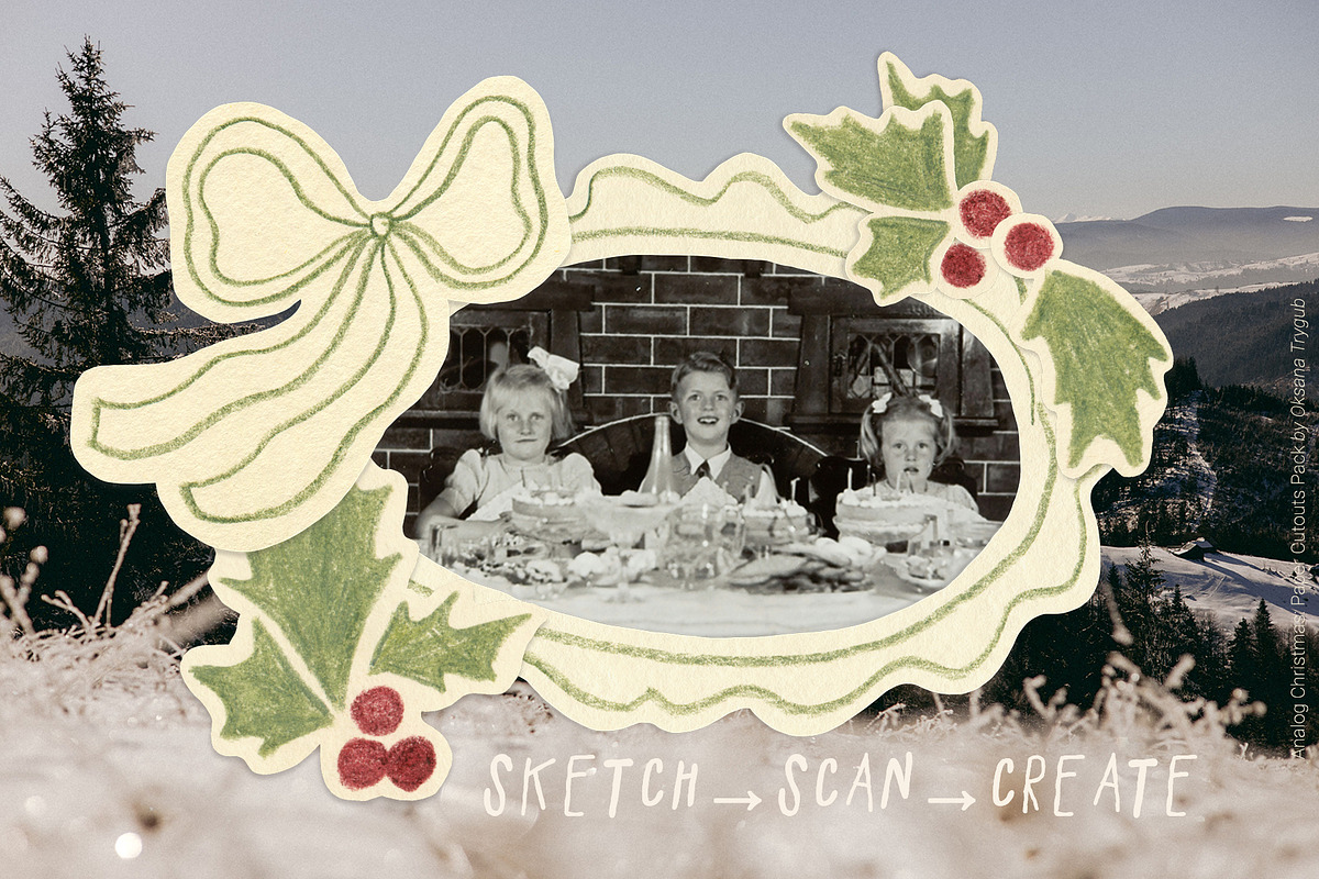 Analog Christmas: Paper Cutouts Pack, an Object Graphic by Oksana Trygub (Photo 13 of 13)